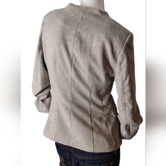 H&M Light Gray Women's Blazer Size Xsmall 3/4 Scrunch Sleeve - Picture 13 of 16